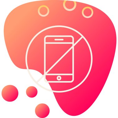 Telefona izin yok, vektör illüstrasyonu basit tasarım