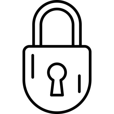 Kilit simgesi, basit tarzı