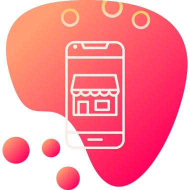 Akıllı telefon web simgesi, vektör illüstrasyonunda çevrimiçi rezervasyon