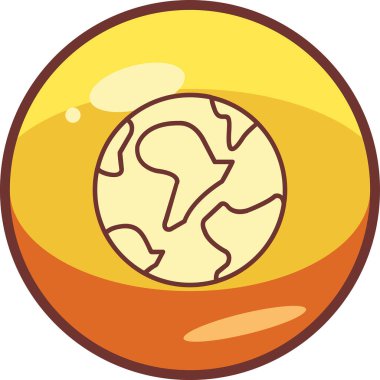 toprak küresi simgesi, vektör illüstrasyonu basit tasarım