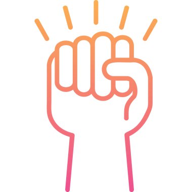 yumruk simgesi, vektör illüstrasyonu basit tasarım