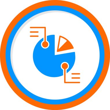 Pasta çizelgesi simgesi, vektör illüstrasyonu 