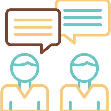 converstation simgesi, vektör illüstrasyonu basit tasarım