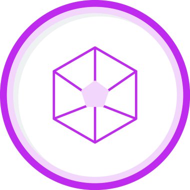 soyut ikosahedron şekli ağ simgesi