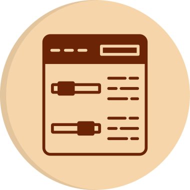 Web Ayarları. Web simgesi basit tasarım              