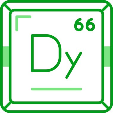 Dysprosium modern simgesinin vektör çizimi              