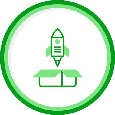 Fırlatılıyor. Web simgesi basit illüstrasyon