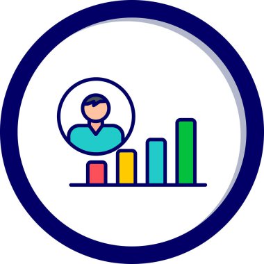 Kariyer Tanıtımı web simgesi vektör illüstrasyonu