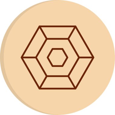 Altıgen simgesi, web düğmesi, katı vektör tasarımı