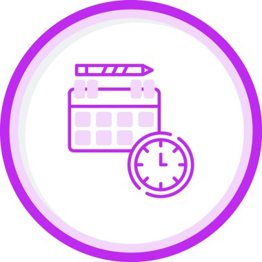 Zamanlama simgesi, vektör illüstrasyonu