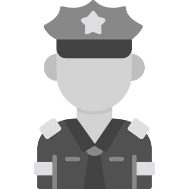 Bir polisin vektör illüstrasyon simgesi