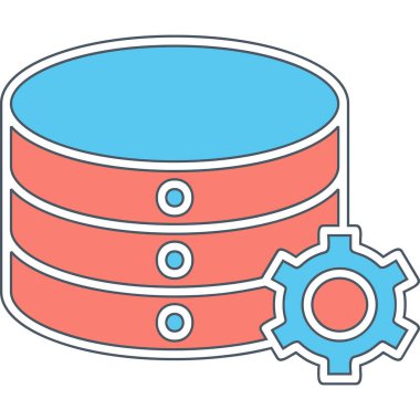 veritabanı. Web simgesi basit illüstrasyon 