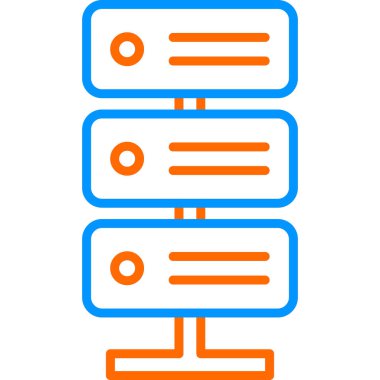 bilgisayar sunucu simgesi, vektör illüstrasyonu basit tasarım