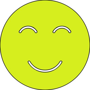 Gülümse. Web simgesi basit illüstrasyon