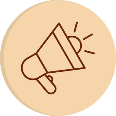 megafon web simgesi, vektör çizim 