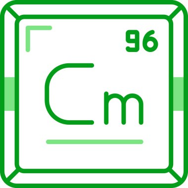 Curium modern simgesinin vektör illüstrasyonu                      