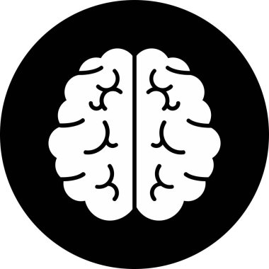 Beyin. Web simgesi basit illüstrasyon 