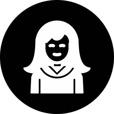 Kadın. Web simgesi basit illüstrasyon