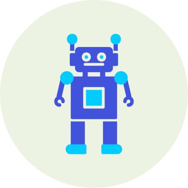 robot. Web simgesi basit illüstrasyon 