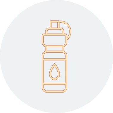 Su şişesi. Web simgesi basit illüstrasyon