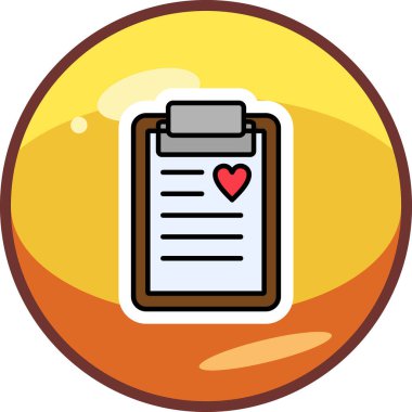 sağlık raporu simgesi vektör illüstrasyon 