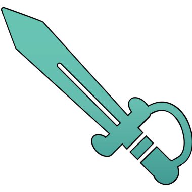 kılıç simgesi, vektör illüstrasyonu basit tasarım