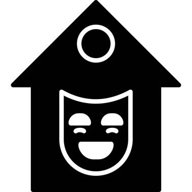 Tiyatro Web simgesi, vektör illüstrasyonu