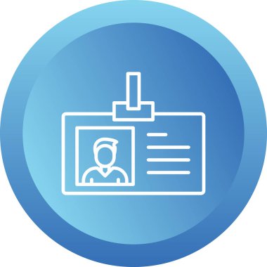 Kimlik kartı web simgesi, vektör illüstrasyonu