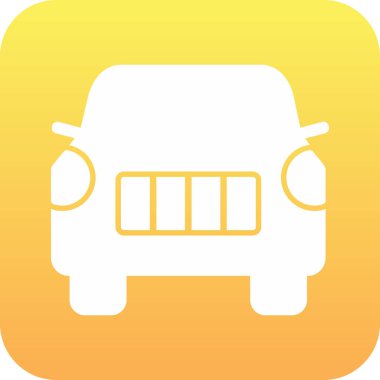 araba web simgesi basit illüstrasyon 