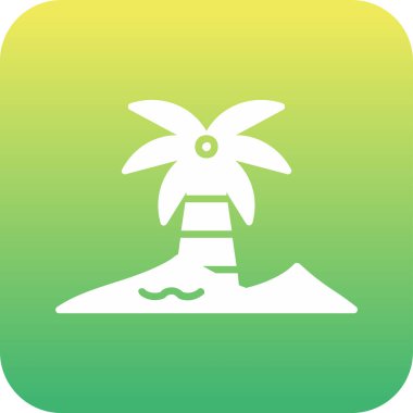 Oasis Web simgesi, vektör illüstrasyonu 