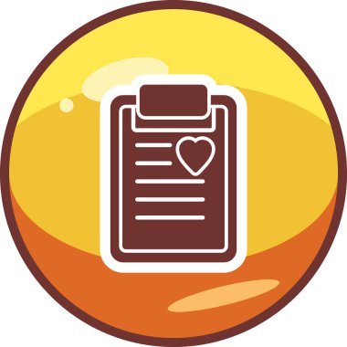 sağlık raporu simgesi vektör illüstrasyon 