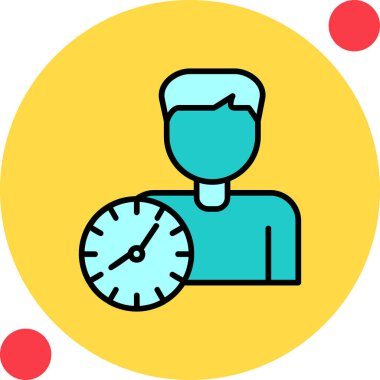 zaman yönetimi simgesi, vektör illüstrasyonu basit tasarım