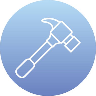 Çekiç ağı simgesi, basit vektör illüstrasyonu 