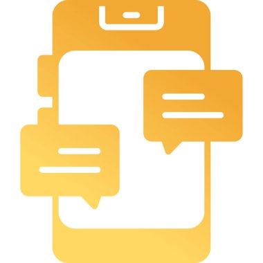 Sohbet baloncukları simgesi, vektör illüstrasyonu basit tasarım