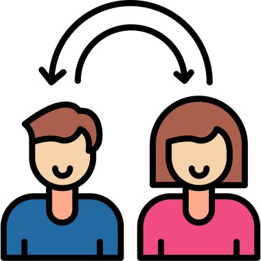 Empati web simgesi vektör çizimi