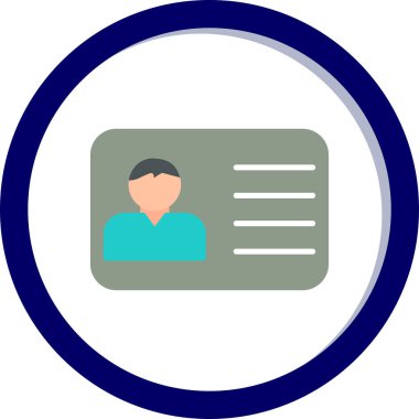 Ofis Kimliği Web simgesi, vektör illüstrasyonu