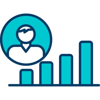 Kariyer Tanıtımı web simgesi vektör illüstrasyonu