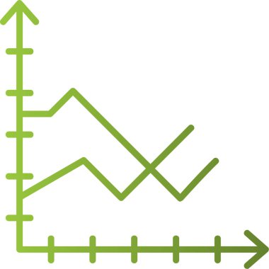Çizgi Çizelgesi Ağ simgesi, vektör illüstrasyonu