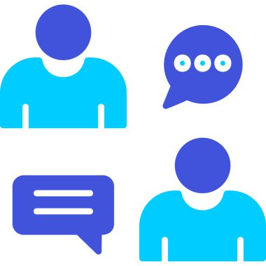 sohbet simgesi, vektör illüstrasyonu basit tasarım