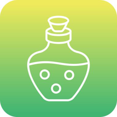 İksir ağı simgesi, vektör illüstrasyonu