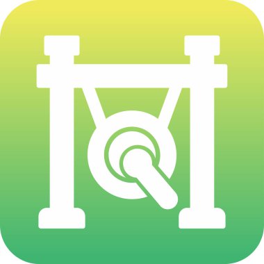 gong simgesi web basit illüstrasyon