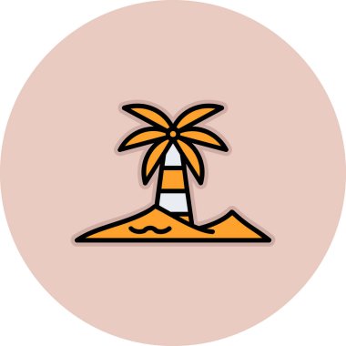 Oasis Web simgesi, vektör illüstrasyonu 