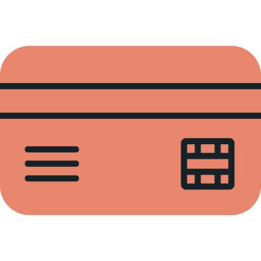 Kredi Kartı. Web simgesi basit illüstrasyon 