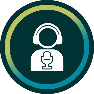 Dj web simgesi, vektör illüstrasyonu