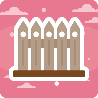 çit web simgesi, vektör çizim