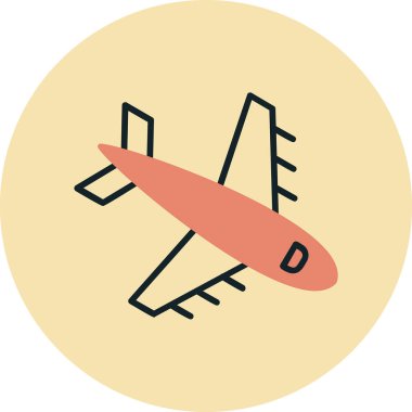  Uçak. Web simgesi basit illüstrasyon