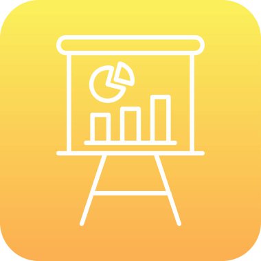 sunum simgesi, vektör illüstrasyonu 