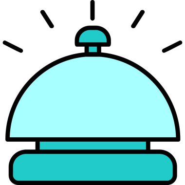 Desk Bell modern simgesinin vektör çizimi            