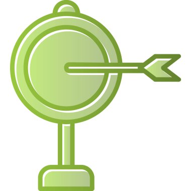 Okun ağ simgesine sahip hedef basit illüstrasyon