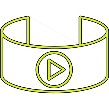 çalma düğmesi simgesi, vektör illüstrasyonu 